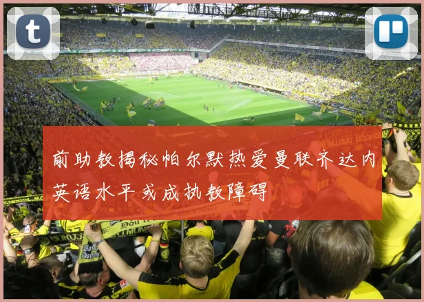 前助教揭秘帕尔默热爱曼联齐达内英语水平或成执教障碍